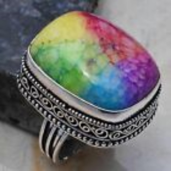 Handmade Jewelry - Rainbow Solar Quartz Ring